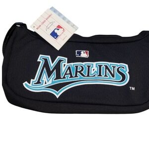 Major League Baseball Marlins Black Shoulder Bag Officially‎ Licensed MLB